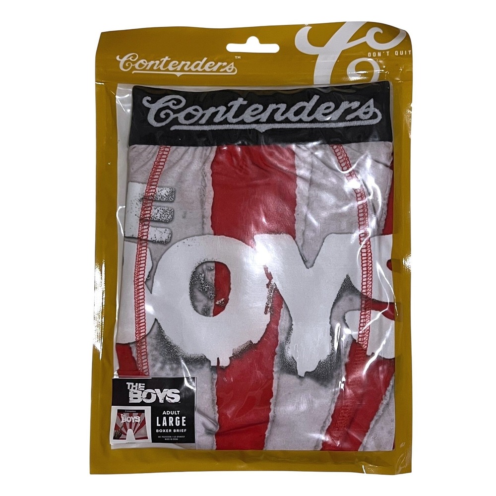 Contenders The Boys Never Meet Your Heroes Boxer Briefs Red White Large NEW - Picture 8 of 9